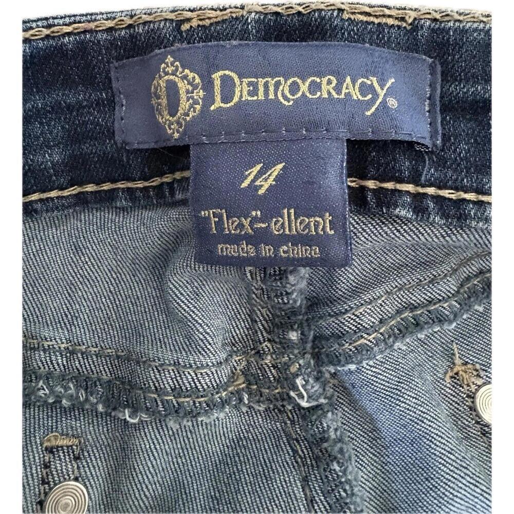 Democracy Distressed Denim Jeans Flex-ellent Stretch Ankle Women's Size 14 - Picture 4 of 12